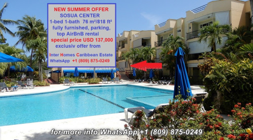 thumbnail for SOSUA: CENTRALLY LOCATED 1-BEDROOM APARTMENT, STEPS FROM THE BEACH